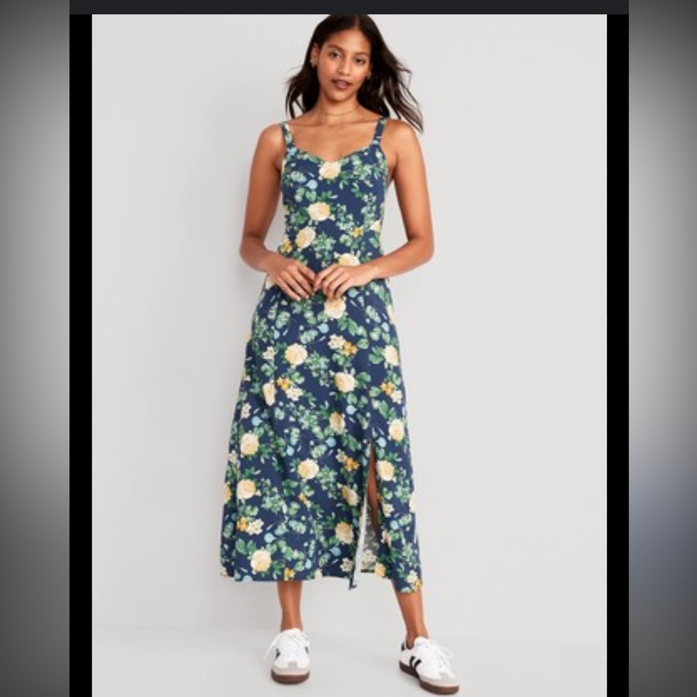 Old Navy floral maxi slip dress